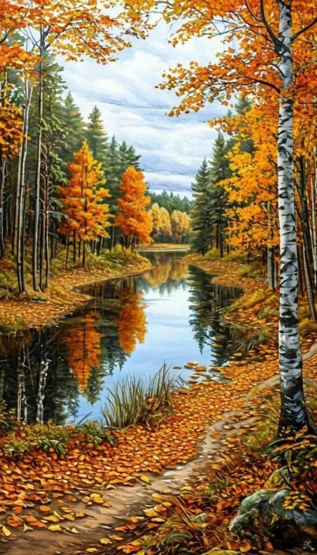 Осенние пейзажи рисунки