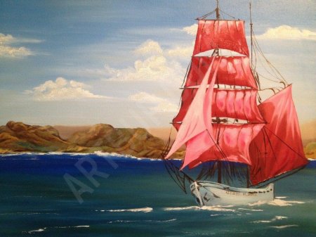 Грин алые паруса море корабль