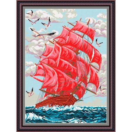 Вышивка крестом алые паруса
