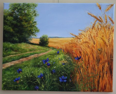 Пшеничное поле живопись