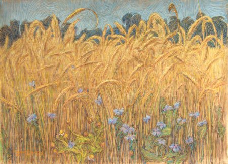 Клод моне пшеничное поле