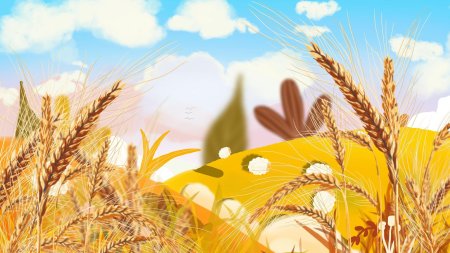 Фон поле пшеницы