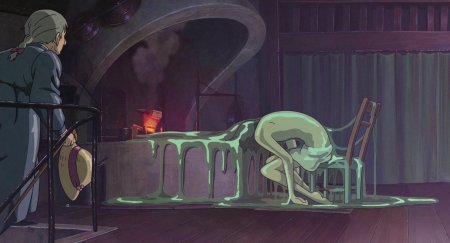 Ходячий замок хаула в слизи