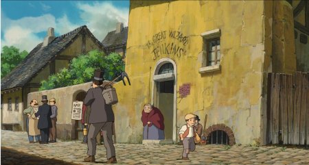 Пейзажи из аниме хаяо миядзаки ходячий замок