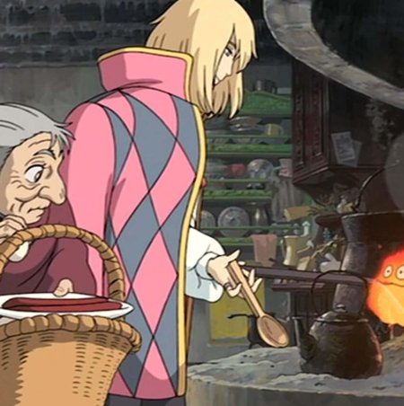 Аниме ходячий замок кальцифер