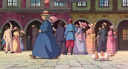 Хаяо миядзаки ходячий замок город