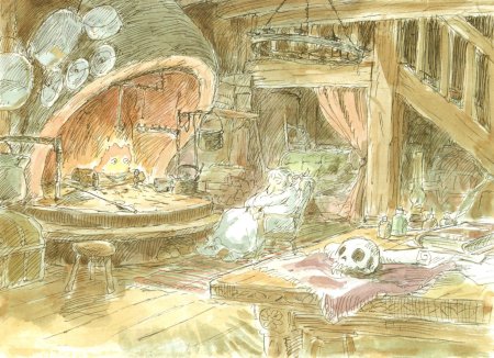 Ходячий замок камин