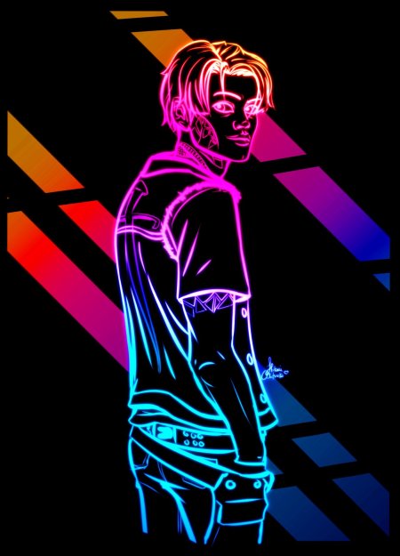 Парень неон