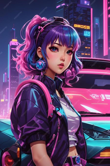 Аниме девушка киберпанк