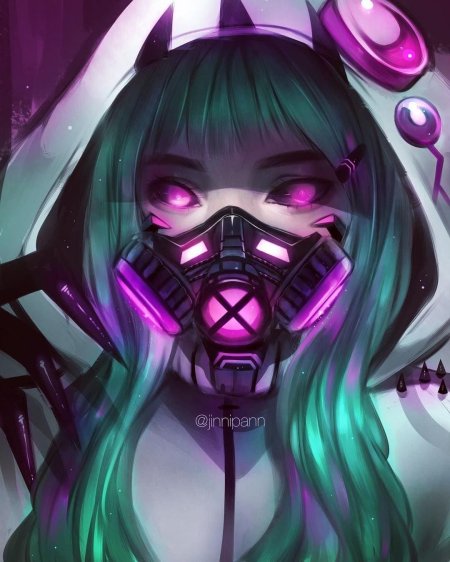 Аниме тянка киберпанк