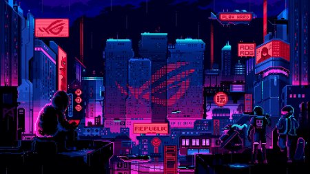 Pixel cyberpunk asus rog