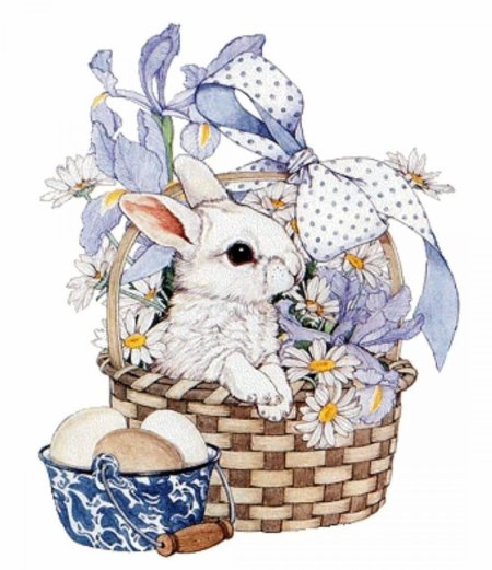 Пасхальный кролик открытка