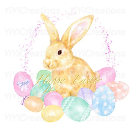 Пасхальный кролик акварель