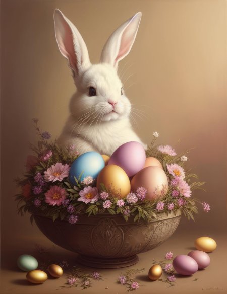 Милый пасхальный кролик