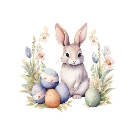 Кролик акварель