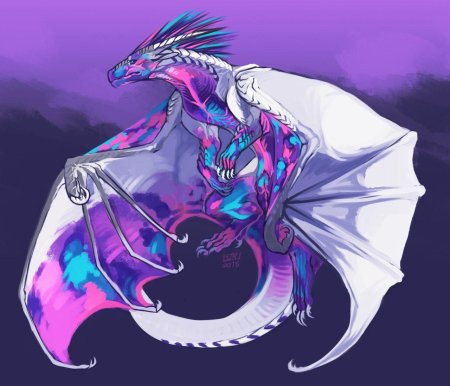 Фиолетовый дракон виверна