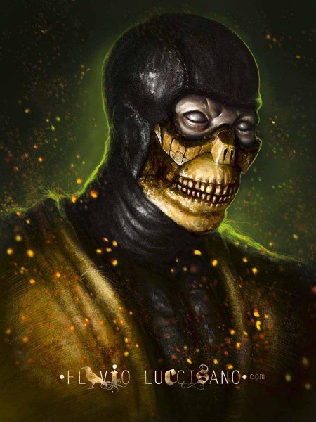 Mortal kombat скорпион с черепом