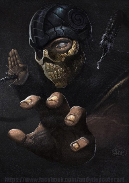 Скорпион череп мортал комбат