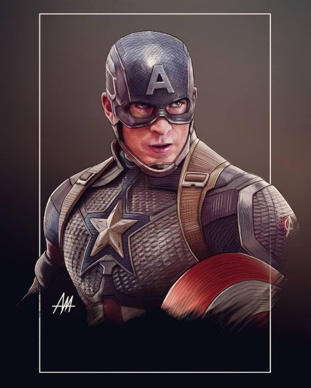 Капитан америка портрет