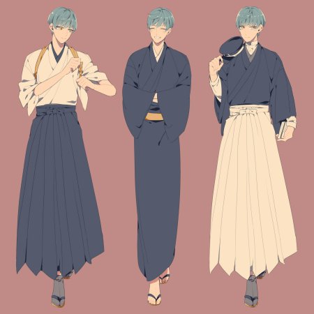 Кимоно хакама хаори