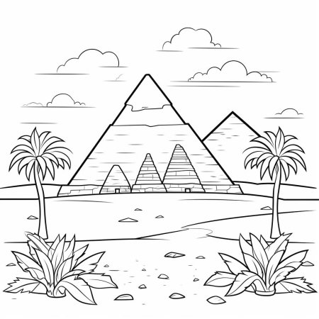 Пирамида хеопса раскраска