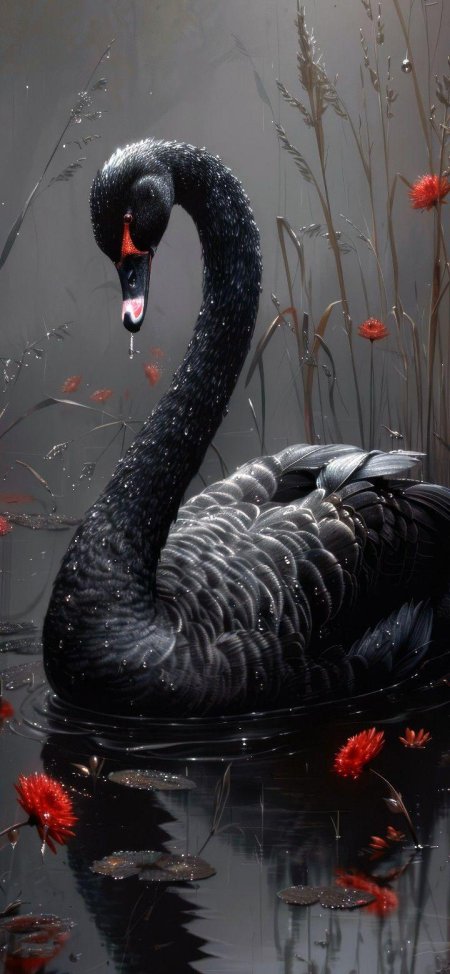 Черный лебедь шипун