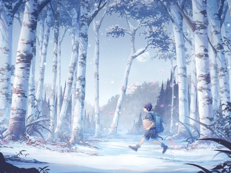 Зимний лес арт