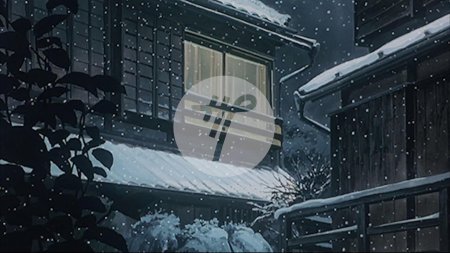 Макото синкай снежный пейзаж