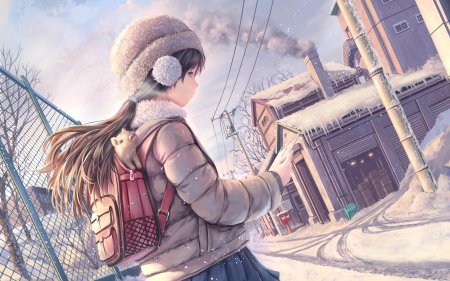 Аниме арты зима