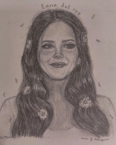 Лана дель рей карандашом
