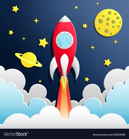 Ракета в космосе для детей