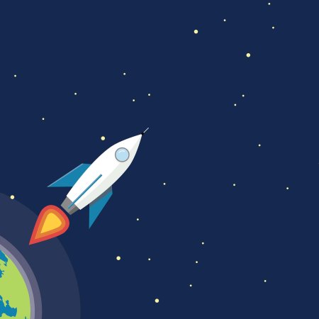 Ракета в космосе для детей