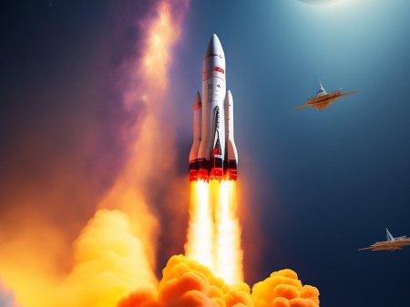 Взлёт ракеты в космос