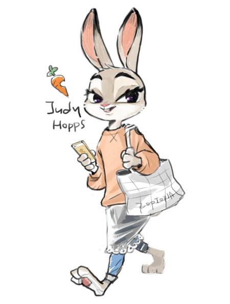 Зверополис джуди хоппс срисовка