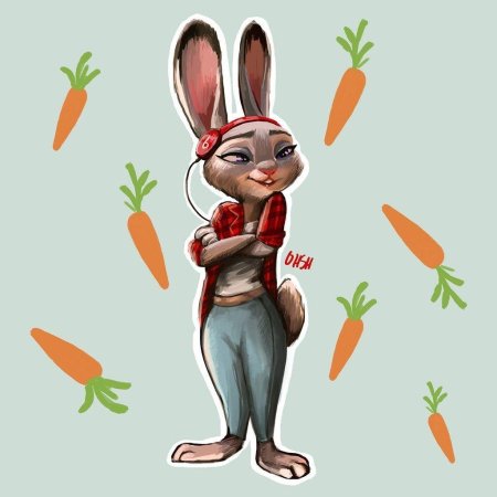 Джуди хопс с морковкой