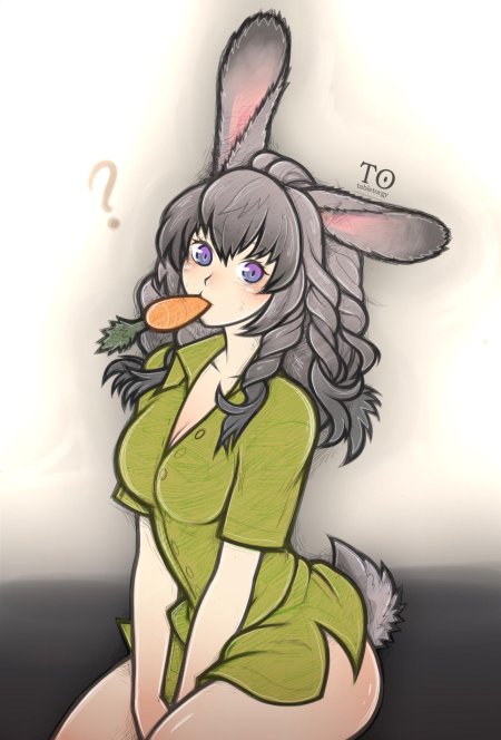 Фурри заяц девушка