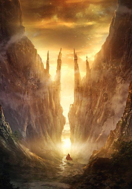 Горы фэнтези арт