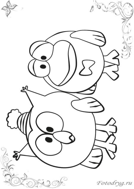 Совунья из смешариков раскраска для детей