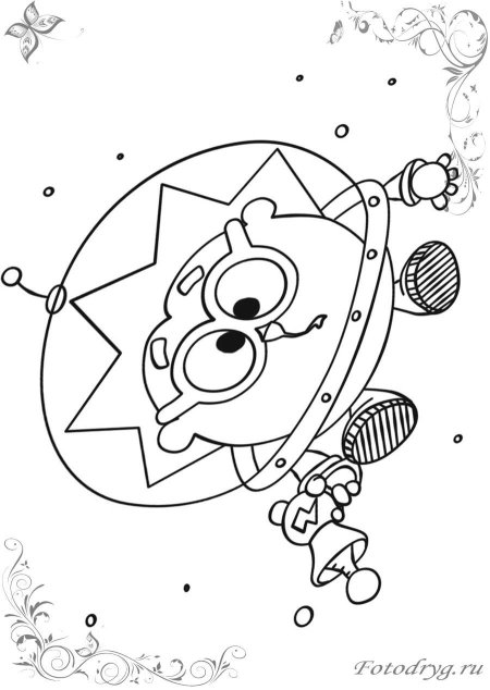 Раскраска смешарик
