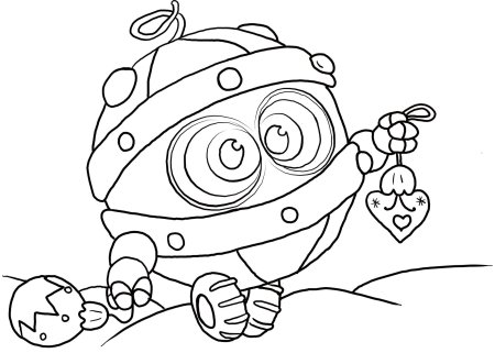 Разукрашки смешарики биби