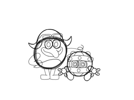 Раскраска смешарик