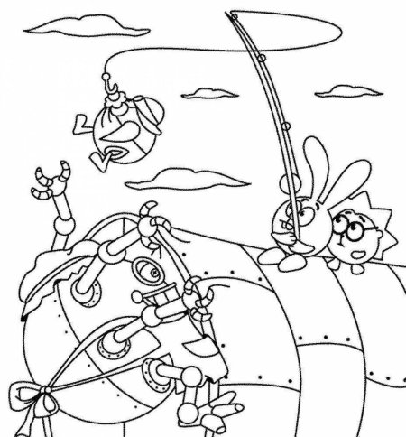 Железная няня смешарики раскраска