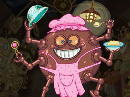 Смешарики робот няня железная няня