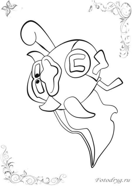 Раскраска смешарик