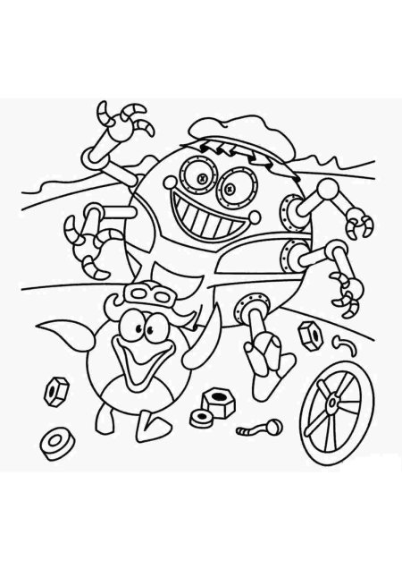 Раскраска смешарик