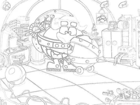 Железная няня смешарики раскраска