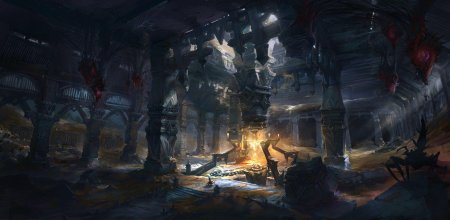 Тронный зал дварфов фэнтези