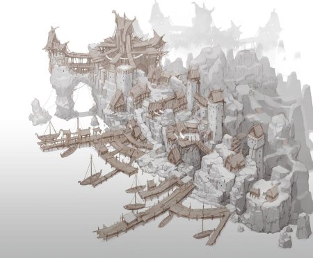 Концепт арт окружения город
