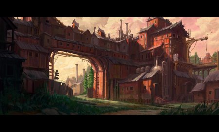 Стимпанк город