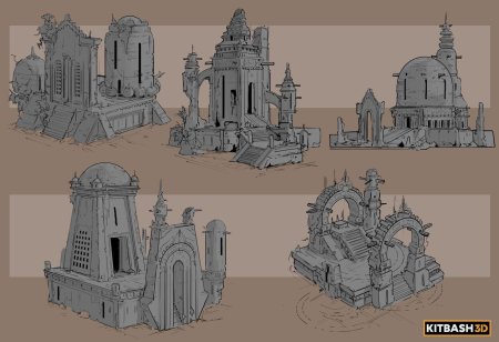 Kitbash3d ancient temples